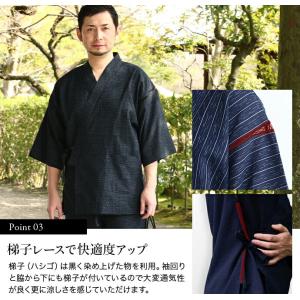 日本製 甚平 メンズ 男性用 久留米織 じんべ...の詳細画像5