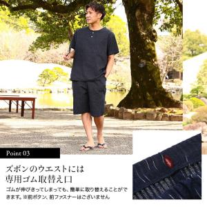 日本製 久留米織 甚平 じんべい ちぢみ織 ヘ...の詳細画像3