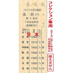 通洞から高崎ゆき（準常備連絡乗車券）