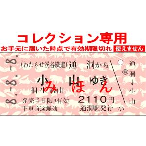 【8.-8.-8.日付指定】通洞から小山ゆき（連絡乗車券）