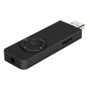 Garsent USB MP3プレーヤー、音楽を聴くためのデジタルMP3プレーヤーメディアコンパクトWMAポータブル(黒)