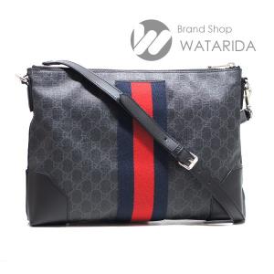 グッチ GUCCI バッグ GGスプリームキャンバスショルダーバッグ 474139 204046 ブラック 送料無料｜watarida710