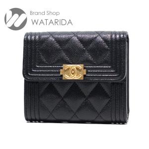 【極上美品】CHANEL シャネル ココマーク キャビアスキン 長財布 黒 CHANEL 【広尾店】極美品 シャネル がま口長財布 ココマーク キャビア