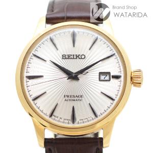 セイコー SEIKO 腕時計 プレザージュ 4R35-01T0 SARY126 SS シルバー文字盤 革ベルト 送料無料｜watarida710