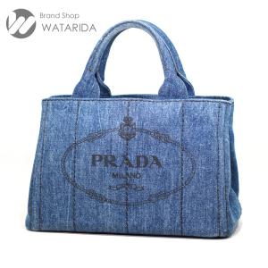 プラダ PRADA バッグ カナパ トート ミニ SS B2439 旧型 デニム 保存袋付 送料無料｜watarida710