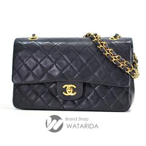 シャネル CHANEL バッグ マトラッセ ダブルフラップ チェーンショルダー 25 ブラック ラムスキン 送料無料｜watarida710