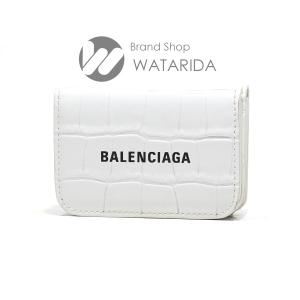 バレンシアガ BALENCIAGA 財布 コンパクトウォレット CASH MINI WALLET 593813 1LRR3 ホワイト 箱・袋付 送料無料｜watarida710