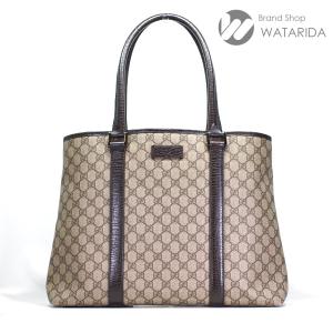 グッチ GUCCI バッグ GGプラス トートバッグ 114288 ベージュ ブラウン 保存袋付 送料無料｜watarida710