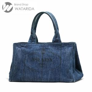 プラダ PRADA バッグ カナパ トートバッグ B1877B デニム カード・保存袋付 送料無料｜watarida710