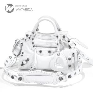 バレンシアガ BALENCIAGA バッグ NEO CAGOLE XS ネオ カゴール 700940 ショルダー レザー ホワイト カード・保存袋付｜watarida710