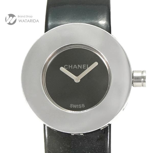 シャネル CHANEL 腕時計 ラ ロンド H0579 Qz SS パテント レザー ブラック 送料...