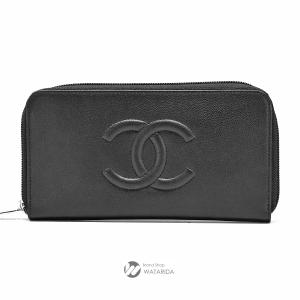 CHANEL シャネル がま口財布 長財布 レディース キャビアスキン