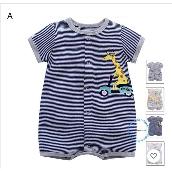 【特価】半袖 ロンパース 肌着 つなぎ 春夏　新生児 幼児 かわいい カバーオール 女の子 男の 子...