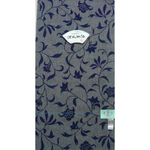 夏きもの 両面 反物 綿 無形文化財長板藍染 初山一之助 三勝染 紅葉