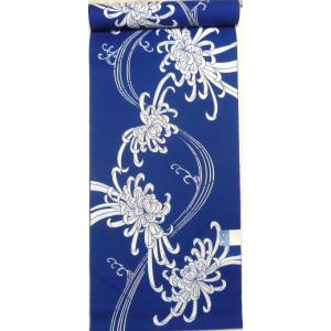 浴衣 夏 着物 反物 数量限定 本染め 高級ゆかた 大花尽くし 薄