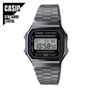 【即納】CASIO STANDARD カシオ スタンダード デジタル メタルバンド ガンメタ A168WGG-1A 腕時計 メンズ レディース 【メール便なら送料無料！】