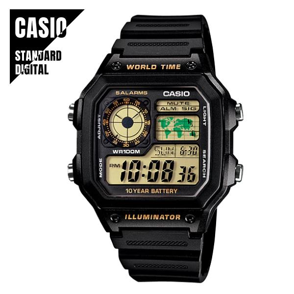 CASIO STANDARD カシオ スタンダード デジタル ブラック AE-1200WH-1B 腕...