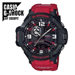 【即納】CASIO カシオ G-SHOCK Gショック SKY COCKPITスカイコックピット 方位・温度計測 GA-1000-4B ブラックー×レッド 腕時計 メンズ｜watch-index