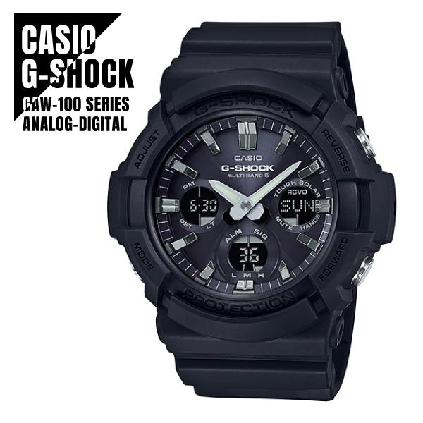 【即納】CASIO カシオ G-SHOCK 電波受信 タフソーラー GAW-100B-1A ブラック...