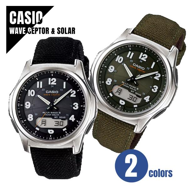 【即納】 国内正規品 CASIO カシオ ウェーブセプター 電波ソーラー クロスバンド WVA-M6...