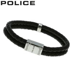 POLICE（ポリス） ブランド ブレスレット メンズ 革ひも バングル 