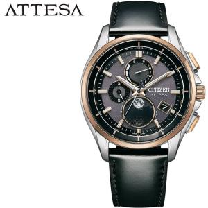 シチズン 腕時計 アテッサ CITIZEN ATTESA メンズ ブラック 時計 電波ソーラー ダイレクトフライト ムーンフェイズ BY1004-17X 人気 おすすめ おしゃれ｜watch-lab