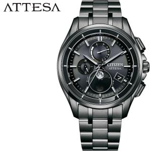 シチズン 腕時計 アテッサ CITIZEN ATTESA メンズ ブラック 時計 電波ソーラー ダイレクトフライト ムーンフェイズ BY1006-62E 人気 おすすめ おしゃれ｜watch-lab