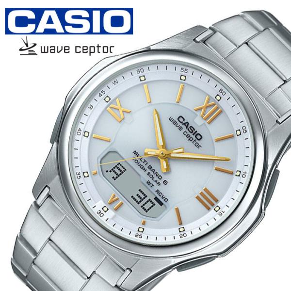 カシオ ウェーブセプター ソーラー 電波 時計 CASIO WAVE CEPTOR 腕時計 メンズ ...