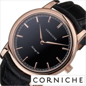 コーニッシュ ウォッチ 腕時計 ヘリテージ40 CORNICHE WATCH 時計 Heritage 40 メンズ ブラック CW-H40-GBB｜watch-lab