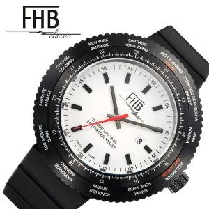 FHB 腕時計 エフエイチビー 時計 ルークシリーズ LUKE SERIES メンズ ホワイト F509BW 人気 ブランド レトロ クラシカル ビンテージ アンティーク｜watch-lab