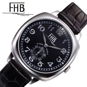 エフエイチビー 腕時計 リアム シリーズ FHB 時計 Liam SERIES メンズ ブラック F901-SBA 正規品 人気 ブランド レトロ クラシカル アンティーク ビンテージ｜watch-lab