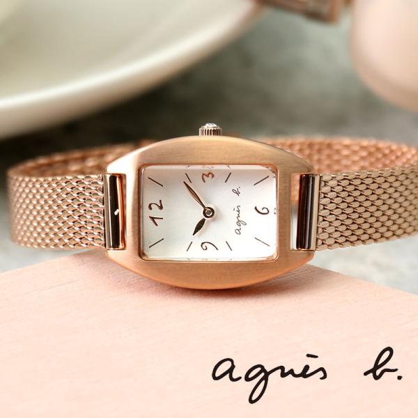 アニエスベー 腕時計 マルチェロ agnes b.  marcello! レディース ホワイト ピン...