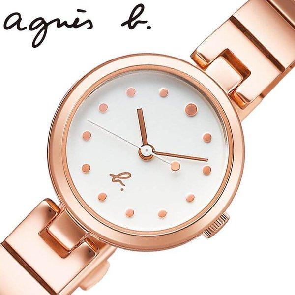 アニエスベー 腕時計 ファム agnes b. femme レディース 女性 ホワイト ピンクゴール...