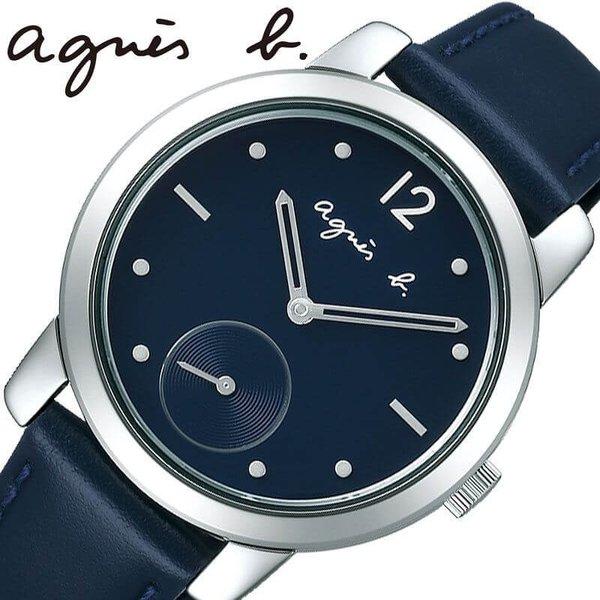 アニエスベー 腕時計 ファム agnes b. femme レディース 女性 ネイビー レザー 革ベ...