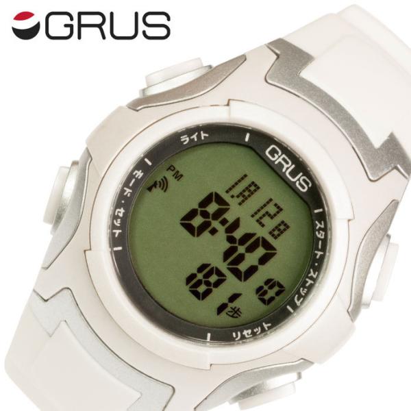 グルス 歩数計付き 電波時計 GRUS 腕時計 メンズ レディース 液晶 GRS005-02 人気 ...