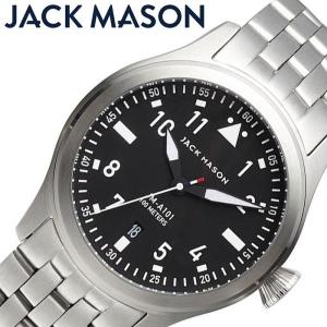 ジャックメイソン 腕時計 JACK MASON 時計 アヴィエイション AVIATION メンズ ブラック JM-A101-010 正規品 人気 おすすめ おしゃれ ブランド 防水 高級｜watch-lab