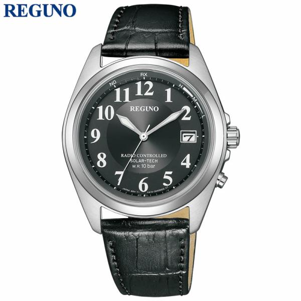 シチズン 腕時計 レグノ CITIZEN REGUNO メンズ ブラック 時計 電波ソーラー クォー...