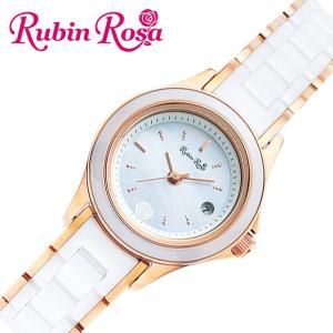 ルビンローザ ソーラー 時計 Rubin Rosa 腕時計 レディース ホワイト R310PWHMO...