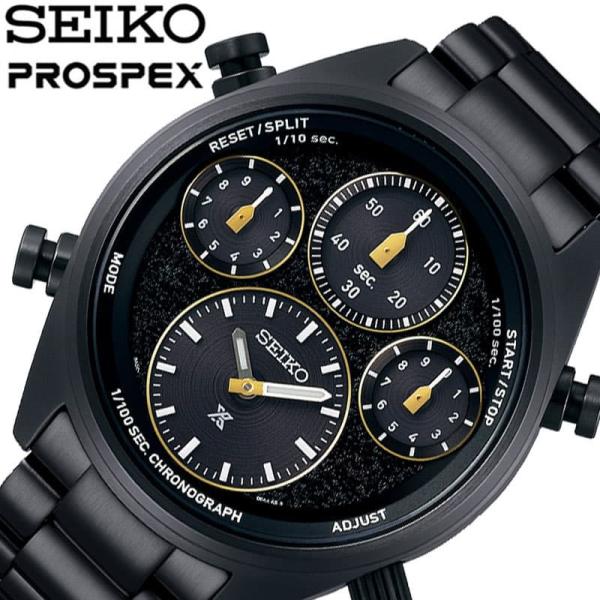 セイコー スピードタイマー 腕時計 プロスペックス SEIKO PROSPEX メンズ ブラック 時...