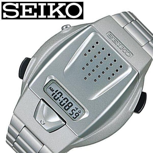 セイコー 時計 音声報知時計 点字取説付き SEIKO 腕時計 メンズ レディース シルバー SBJ...