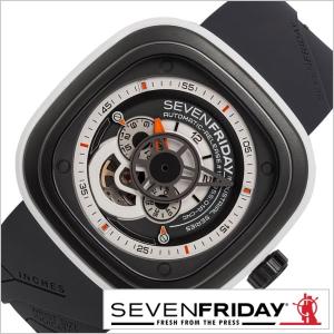 セブンフライデー 時計 ピーシリーズ SEVENFRIDAY 腕時計 P-series メンズ ブラック ホワイト SF-P3-03｜watch-lab