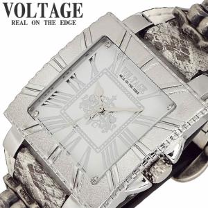 ヴォルテージ VOLTAGE 腕時計 ブレイブ 4 BRAVE 4 メンズ VO-008S4-01W 男性 ホワイトxシルバー ホワイト バイカー ロック 革ジャン コンチョ シルバー ハード｜watch-lab