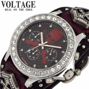 ヴォルテージ VOLTAGE 腕時計 センチネル 9 SENTINEL 9 メンズ VO-013S9-02BR 男性 ブラック バイカー ロック 革ジャン コンチョ シルバー 人気 おすすめ｜watch-lab