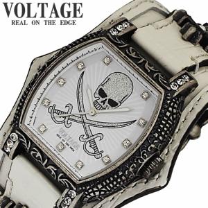 ヴォルテージ VOLTAGE 腕時計 チャーチ CHURCH メンズ VO-024S-01W 男性 ホワイト バイカー ロック 革ジャン コンチョ シルバー 人気 おすすめ おしゃれ｜watch-lab