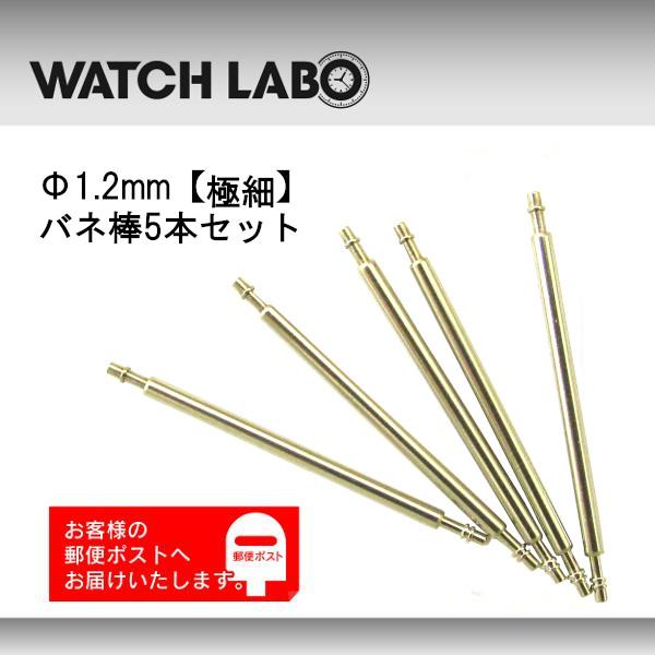 バネ棒 太さ 1.2mm 時計ベルト バンド 取付用  汎用品 5本セット 極細 12mm 14mm...