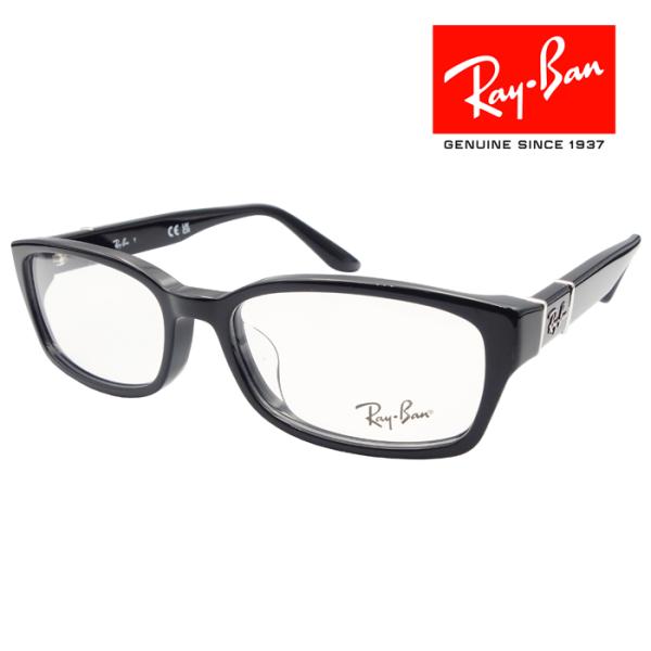 RayBan レイバン メガネフレーム 53□16 ブラック RX5198 2000 クロス付き レ...