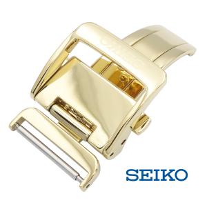 18mm セイコー Dバックル プッシュ式 SEIKOロゴ入り 金色 D00F1BC-BK00  正規品