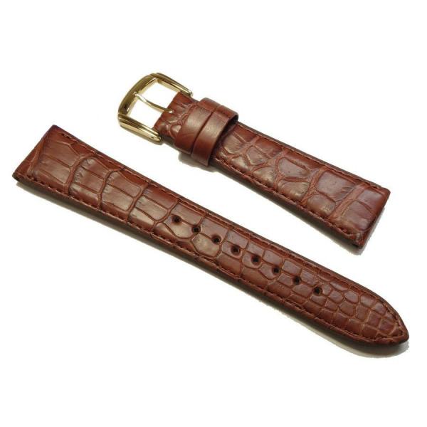 腕時計 時計 ベルト 19mm セイコー SEIKO DEL6 クロコダイル 茶  正規品