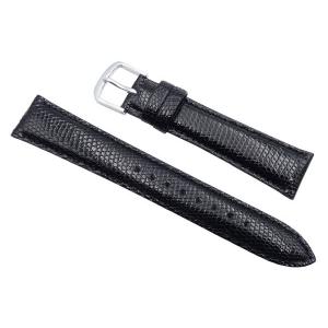 カルティエ 時計ベルト リザード 黒 リザード 時計ベルト ブラック（丸腑）19mm-16mm【スタンダード