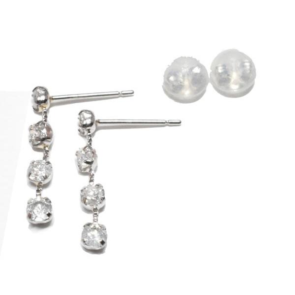 PT900 プラチナ ダイヤモンド ラインピアス P971